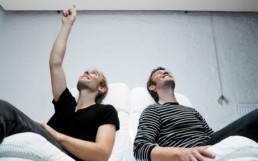 Men looking at a Parans Solar skylights.