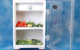 Mitti Cool refrigerator with vegetables inside