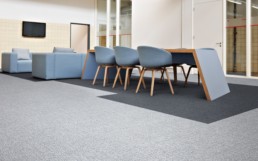 The AirMaster carpet captures and retains fine dust and pollutant particles, designed by Desso.