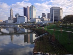 Aerial view of Columbus.