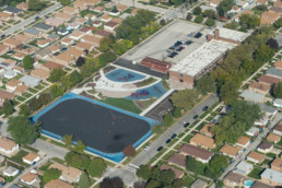 Aerial view of Chicago.