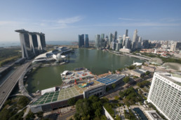 Aerial view of Singapore.