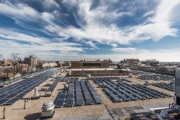 Solar panels installed in New York City.