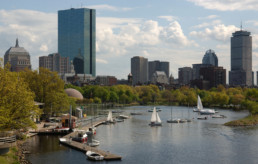 Aerial view of Boston.