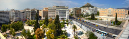 Aerial view of Athens, Greece.