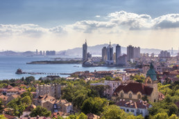 Aerial view of Qingdao.