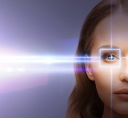 Woman with new behavioral biometrics.