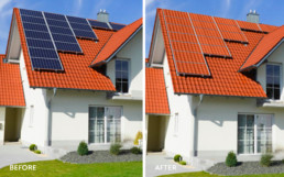 Sistine solar panels installed on a house.