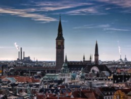 Aerial view of Copenhagen.