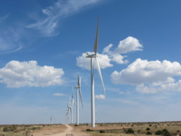 Wind turbines in Georgetown, Texas.