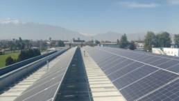 Solar panels in Santiago de Chile.