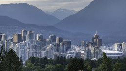 Aerial view of Vancouver, BC.