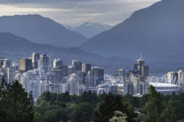 Aerial view of Vancouver, BC.