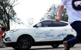 Product shot of the hydrogen powered fuel cell.