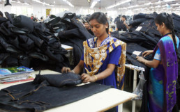 Women working in a Levi's clothing factory.