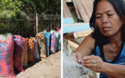 Net-Works employees making carpets out of old fishing nets.