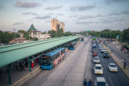 Dar es Salaam new bus rapid transportation system.