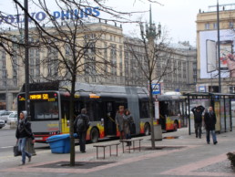 Public transport in Warsaw is now using electric buses to lower emissions.