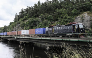 Port with an Electric Railway System to Reduce Freight Emissions