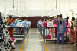 Women working at a clothing factory vetted by Supplycompas for responsible manufacturing.