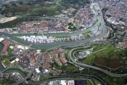 Aerial view of Bilbao, Spain.