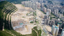 Aerial view of Hong Kong.