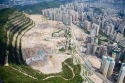 Aerial view of Hong Kong.