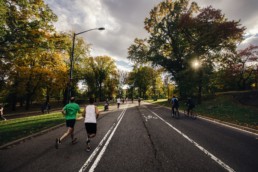 Men running in Eugene, Oregon.