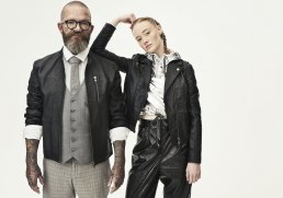 Man and woman modeling Better World Fashion clothing.