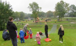 Children playing in the park in Ringsted Municipality