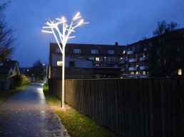 LED street lights not only result in lower power bills, but make people feel safer due to the brightness of the light in Vejle Vestbyens