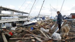 Debris from a extreme weather incident in Denmark.