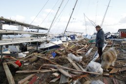 Debris from a extreme weather incident in Denmark.