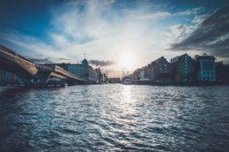 View of Copenhagen with a view of canals.