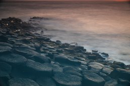 rocks and fog