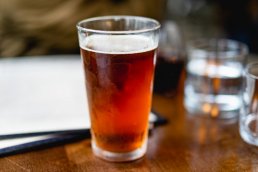 Beer on a table